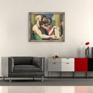 Tablou inramat - Jean Auguste Dominique Ingres - Tragedienii greci, 50 x 60 cm - Img 2
