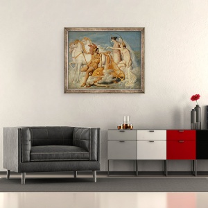 Tablou inramat - Jean Auguste Dominique Ingres - Venus, ranit de Diomede, se intoarce la Olimp, 50 x 60 cm - Img 2