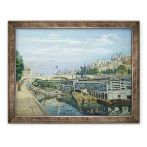 Tablou inramat - Jean Baptiste Armand Guillaumin - Podul lui Louis Philippe, 70 x 90 cm