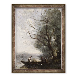Tablou inramat - Jean Baptiste Camille Corot - Feribotul, 70 x 90 cm