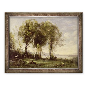 Tablou inramat - Jean Baptiste Camille Corot - Pastarii Castelului Gandolfo, 60 x 80 cm