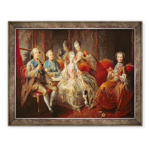 Tablou inramat - Jean Baptiste Charpentier - Familia Penthievre sau Cupa de Ciocolata, 60 x 80 cm