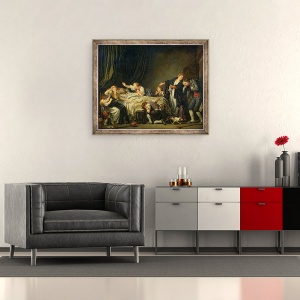 Tablou inramat - Jean Baptiste Greuze - Fiul pedepsit, 70 x 85 cm - Img 2