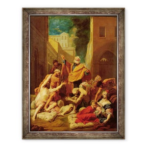 Tablou inramat - Jean-Baptiste Jouvenet - Sfantul Petru vindecand bolnavii, 70 x 90 cm
