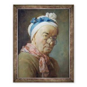 Tablou inramat - Jean-Baptiste Simeon Chardin - Autoportret cu ochelari, 60 x 80 cm