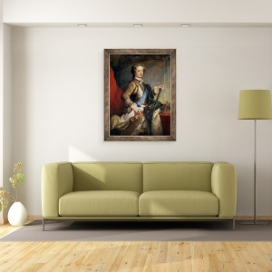 Tablou inramat - Jean-Baptiste van Loo - Ludovic al XV-lea 1710-74 in varsta de 15, 70 x 90 cm - Img 2