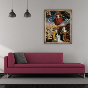 Tablou inramat - Jean Bellegambe the Elder - Judecata de Apoi, 50 x 60 cm - Img 2