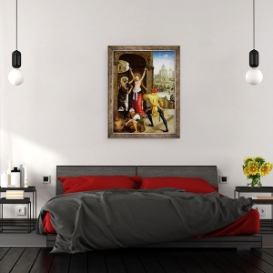 Tablou inramat - Jean Bellegambe the Elder - Martiriul Sfantului Barbara, 60 x 80 cm - Img 3