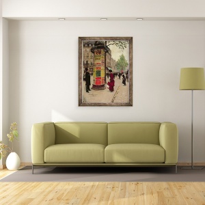 Tablou inramat - Jean Beraud - Chiosc Paris, 70 x 90 cm - Img 2