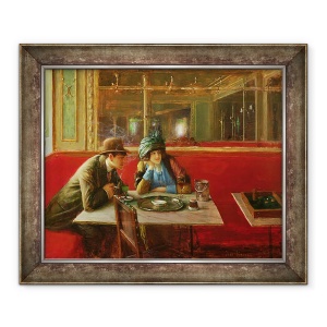 Tablou inramat - Jean Beraud - La cafenea, 50 x 60 cm
