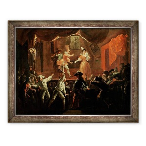 Tablou inramat - Jean de Coulom - Scene din Comisia Romana de Paul Scarron 1610-60 1712-16, 60 x 80 cm