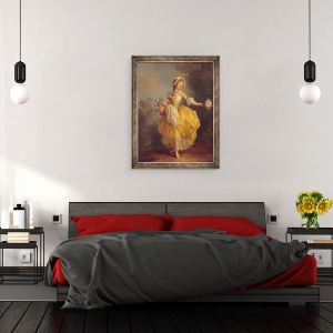 Tablou inramat - Jean-Frederic Schall - Dansatoare cu Buchet, 60 x 80 cm - Img 3