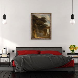 Tablou inramat - Jean-Honore Fragonard - Cascada, 60 x 80 cm - Img 3