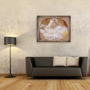 Tablou inramat - Jean-Honore Fragonard - Chemise Eliminat sau Doamna Dezbracare, 70 x 90 cm - Img 2