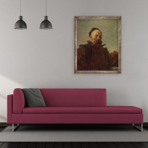 Tablou inramat - Jean-Honore Fragonard - Portret De Barbat in Costum Spaniola, 70 x 85 cm - Img 2