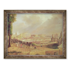 Tablou inramat - Jean-Jacques Champin - Proclamarea celei de-a doua Republici Franceze, Place de la Concorde, 24 februarie, 70 x 90 cm