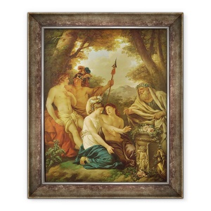 Tablou inramat - Jean Jacques II Lagrenee - O casnicie antica, 50 x 60 cm