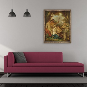 Tablou inramat - Jean Jacques II Lagrenee - O casnicie antica, 50 x 60 cm - Img 2