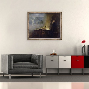 Tablou inramat - Jean Joseph Weerts - Viziunea lui Robespierre, 70 x 85 cm - Img 2