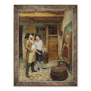 Tablou inramat - Jean-Louis Ernest Meissonier - Pictorul semnelor, 60 x 80 cm