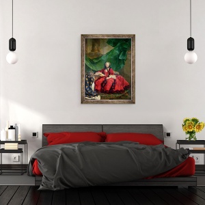 Tablou inramat - Jean-Marc Nattier - Portretul Mariei Leszczynska 1703-68 in rochie de zi cu zi, 60 x 80 cm - Img 3