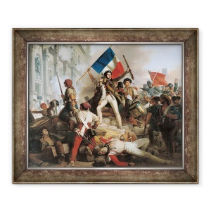 Tablou inramat - Jean Victor Schnetz - Lupta la Hotel de Ville, 28 iulie 1830, 70 x 85 cm