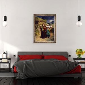 Tablou inramat - Jean Victor Schnetz - Un calugar care ajuta un pelerin, 60 x 80 cm - Img 3