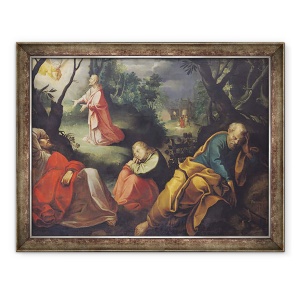 Tablou inramat - Jeremie Le Pilleur - Hristos in Gradina Maslinilor, 60 x 80 cm