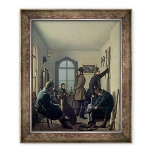 Tablou inramat - Jevgraf Fiodorovitch Krendovsky - Pregatiri pentru vanatoare, 50 x 60 cm