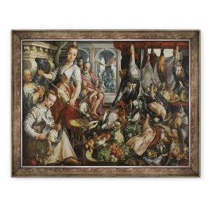 Tablou inramat - Joachim Beuckelaer - Bucataria bine aprovizionata, 70 x 90 cm