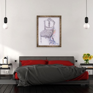 Tablou inramat - Joan Thewsey - Portretul Scaunului Meu, 2000, 70 x 90 cm - Img 3