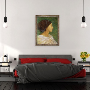 Tablou inramat - Joanna Boyce Wells - seful unei femei mulatto, 60 x 80 cm - Img 3