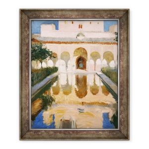 Tablou inramat - Joaquin Sorolla y Bastida - Sala Ambasadorilor, Alhambra, Granada, 70 x 85 cm