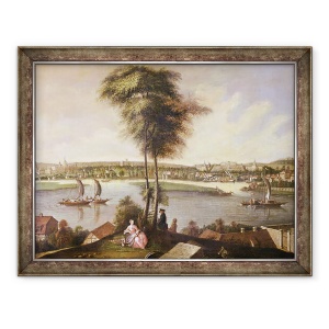 Tablou inramat - Johann Friedrich Meyer - Vedere la parcul Sanssouci din Brauhausberg, 70 x 90 cm