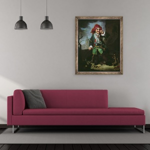 Tablou inramat - Johann Georg Dathan - Portretul lui Clemens Perkeo, 70 x 85 cm - Img 2