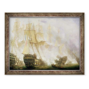Tablou inramat - John Christian Schetky - Batalia de la Trafalgar, 60 x 80 cm