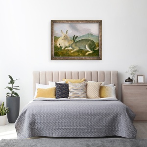 Tablou inramat - John James Audubon - Iepurele arctic, 60 x 80 cm - Img 3