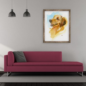 Tablou inramat - John Keeling - Golden Retriever, 2017, 70 x 85 cm - Img 2