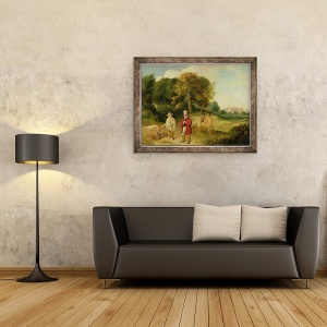 Tablou inramat - John Robert Wildman - J. M. W. Turner 1775-1851 si Walter Ramsden Fawkes 1769-1825 la Farnley Hall, 70 x 90 cm - Img 2