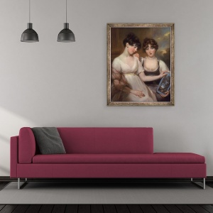 Tablou inramat - John Russell - Portret De Anne si Maria Russell, 50 x 60 cm - Img 2
