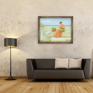 Tablou inramat - John William Godward - Sunete dulci, 70 x 90 cm - Img 2