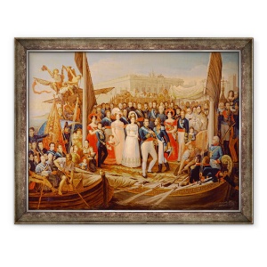 Tablou inramat - Jose Aparicio - Ferdinand VII Debarcarea in Portul Santa Maria, 60 x 80 cm
