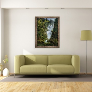 Tablou inramat - Joseph Anton Koch - Cascada din Berna Highlands, 70 x 90 cm - Img 2