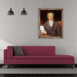 Tablou inramat - Joseph Carl Stieler - Johann Wolfgang von Goethe 1749-1832 1828, 70 x 85 cm - Img 2