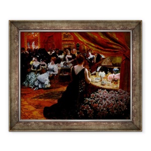 Tablou inramat - Joseph de Nittis - Salonul Printesei Mathilde 1820-1904 1883, 50 x 60 cm