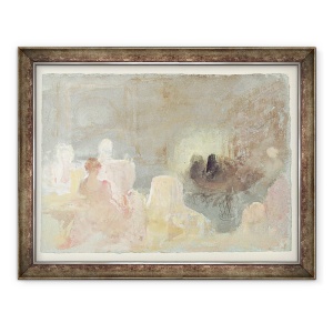 Tablou inramat - Joseph Mallord William Turner - Interior la Petworth cu o femeie asezata, 70 x 90 cm