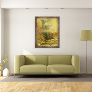 Tablou inramat - Joseph Mallord William Turner - Podul Diavolului, trecatoarea Sfantului Gotthard, 70 x 90 cm - Img 2