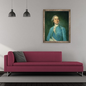 Tablou inramat - Joseph Siffred Duplessis - Portretul lui Louis al XVI-lea, 50 x 60 cm - Img 2