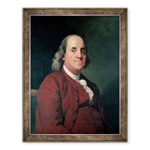 Tablou inramat - Joseph Wright - Benjamin Franklin, 70 x 90 cm