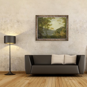 Tablou inramat - Joseph Wright - Lacul Scena, 60 x 80 cm - Img 2